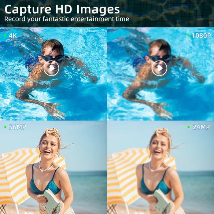 Appareil Photo étanche Full HD 1080p pour plongée en apnée 24.0 MP Camera  Etanche à Double écran Camera sous Marine - Cdiscount Appareil Photo