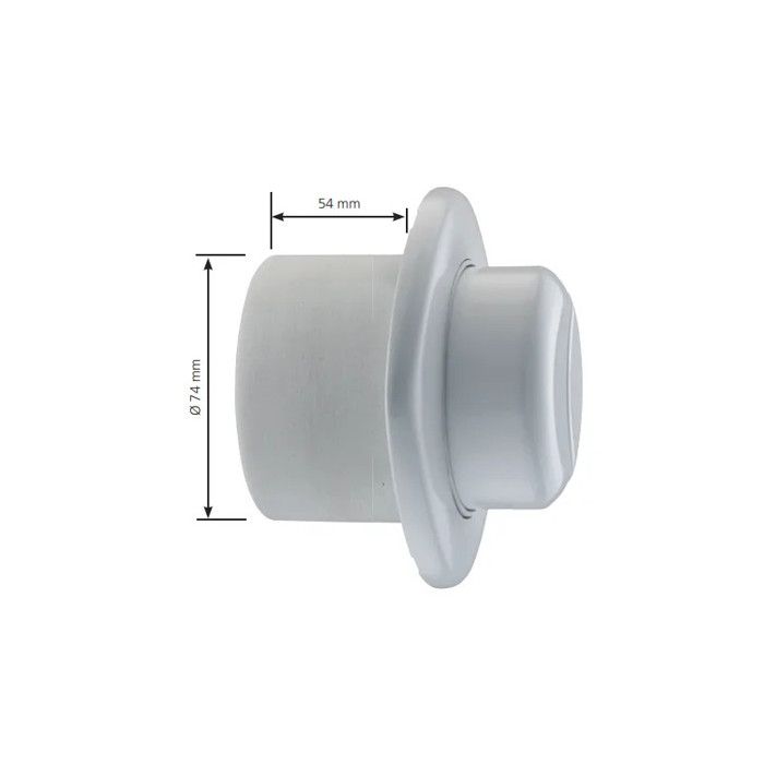 Commande PN à encastrer bouton relief double volume blanche Siamp ...