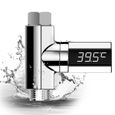 Thermomètre de douche à LED numérique sans pile visible et précise Moniteur de température de l'eau  SET ACCESSOIRES SALLE DE BAIN-3