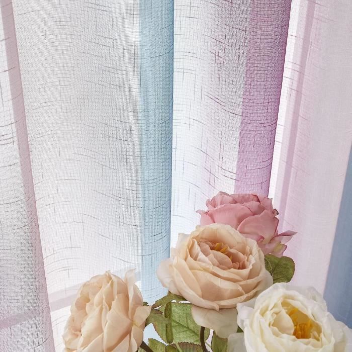 Lukery Rideau Voilage Noël 3D Renne De Noël, Rideaux Salon Chambre, Lot