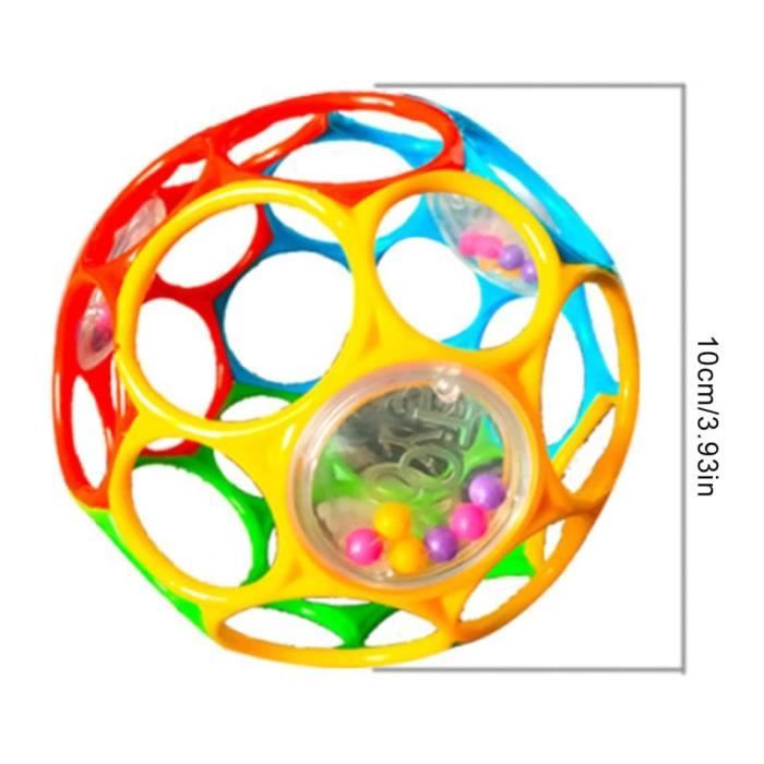 Mipcase Balle Sensorielle Montessori En Tissu Doux Avec Hochet – Jouet Bébé Développement Motricité & Éveil 0-12 Mois