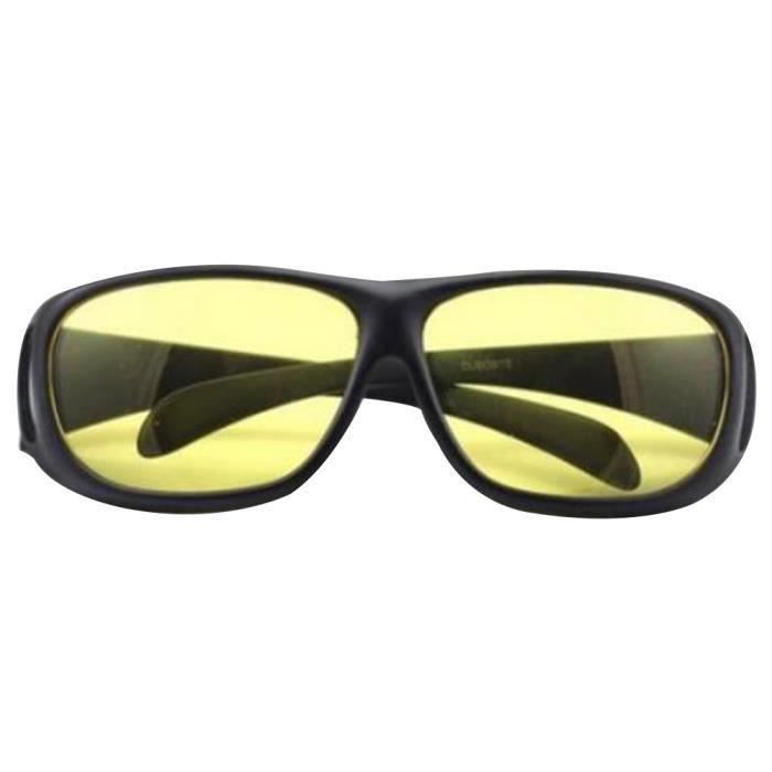 Lunettes De Conduite Nuit Polarisées Myiaur - Verres Jaunes Anti-éblouissement, Design Enveloppant Pour Sport