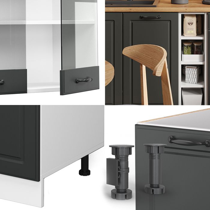 Vicco Cuisine R-Line, Chêne doré/anthracite, 300cm J-Shape | Leroy Merlin