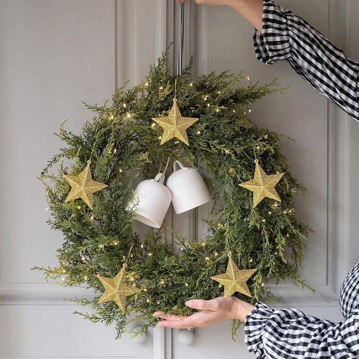 Lot De 6 Décorations Étoiles Patriotiques Pour Sapin | Ornements Suspendus Noël & Fête Nationale Américaine
