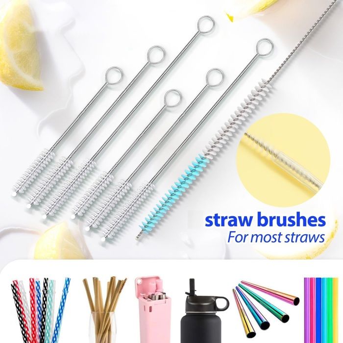 Lot De 3 Brosses De Nettoyage Flexibles Pour Carafes à Vin