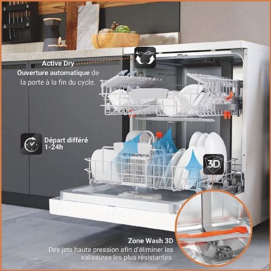 Lavevaisselle pose libre HOTPOINT H4FD641A 14 couverts L60cm 41 — free download