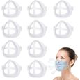 10 PCS Support Masque Silicone Doux Support de Masque Respirant Protection de Maquillage Coque Masque Lavable et Réutilisable-0