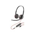 Micro-casque - filaire - USB, jack 3,5mm - HP Inc. - Poly Blackwire 3225 - Blackwire 3200 Series - micro-casque - sur-oreille - fil-0