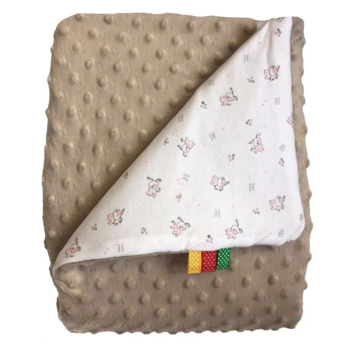 Couverture bébé Minky Coton douce plaid moelleuse polaire douillette