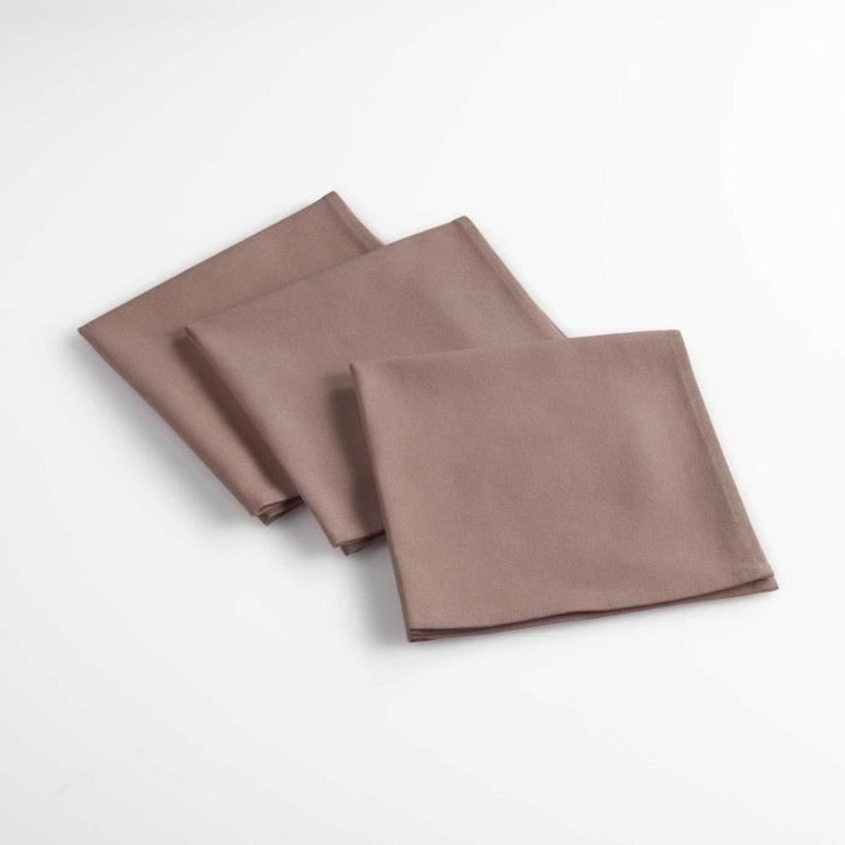 3 serviettes de table 40 x 40 cm coton uni charline blanc