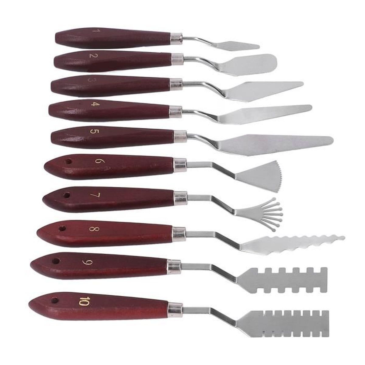 Ensemble 2 Couteaux À Palette En Métal Manche En Bois - Temu Switzerland