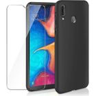 AUCUNE AROYI Coque Samsung Galaxy A20e & Verre Trempé écran Protecteur, Noir Etui Housse de Protection Mate Légère Ultra Mince Flexible
