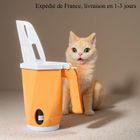 CO-PHÉNIX Pelle a Litière Chat avec 10 Rouleaux de Sacs Poubelle, Pelle a Crotte avec Stockage des Déchets -Jaune