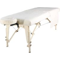 Master Massage de Luxe Massage Table Housse Flanelle Feuille Set, Blanc Pur, 3-Piece