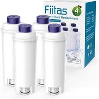 4 Pcs Fiitas FTS002 Filtre de Machine à Café pour Filtre Delonghi DLSC002, Filtre à eau Compatible avec Magnifica S ECAM, ESAM, ETAM