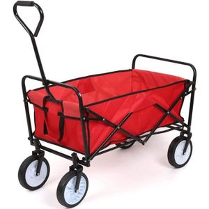 PANIER PORTE BUCHES Chariot utilitaire extérieur pliable, chariot d'épicerie portable chariot de jardin pliant avec 2 porte-gobelets, 150 lb