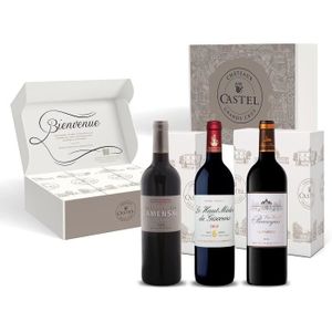 VIN ROUGE Vins Rouges - Coffret Cadeau Vin Rouge Grands Haut Medoc Closerie Camensac 2014 Haut-medoc Giscours 2015 Griffe
