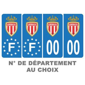 AS Monaco foot autocollant plaque 