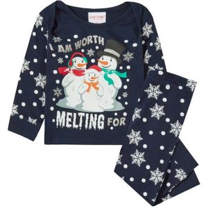 JIANGML Ensemble Pyjama Famille de Noël Pyjamas de Noël de la Famille pour  Femmes et Hommes en Coton Longs avec Imprimé Vêtement de Nuit Noel