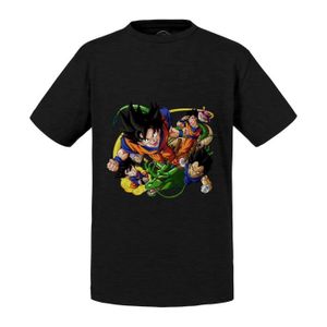 T-SHIRT T-shirt Enfant Noir Dragon Ball Z Sangoku Vegeta P