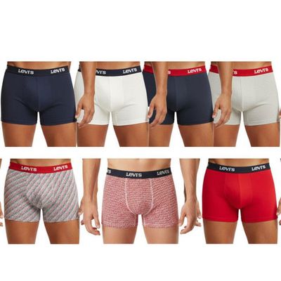 Levi's Lot De 4 Boxers Homme Basic Coton Stretch Confortable