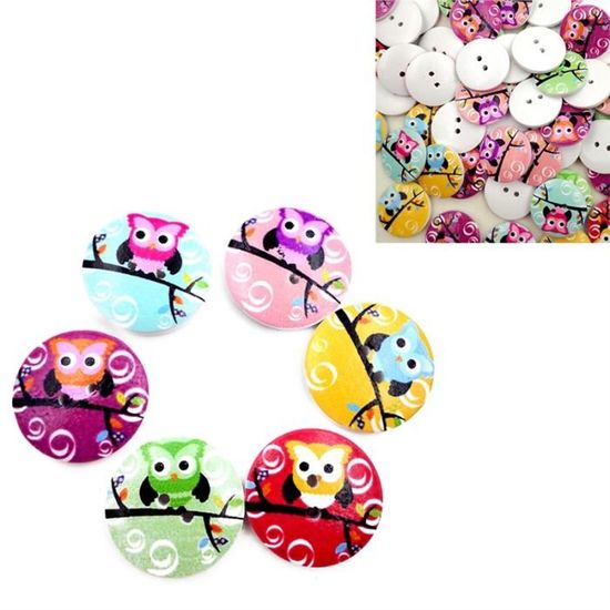 50pcs Boutons En Bois En Forme De Lapin Mignon Collection Bricolage Vêtement
