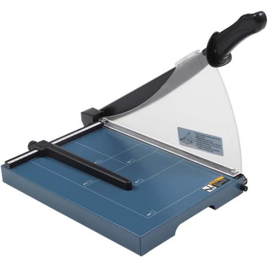 Massicot Guillotine A4 - Capacité 12 Feuilles, Lame Acier, Sécurité, Pour Bureau Et Loisirs Créatifs