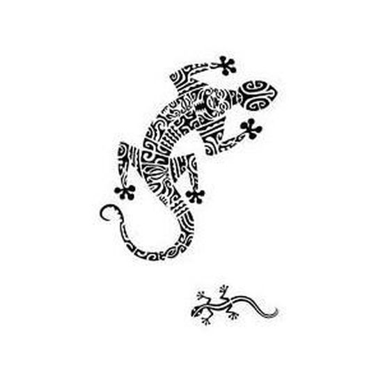 Pochoir Salamandre Maori - Ki Sign - 21x29,7 cm