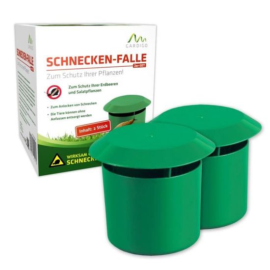 Piège à Limaces & Escargots à Bière – Lot De 1 Ou 5 Pièges Réutilisables En Plastique Vert Pour Jardin