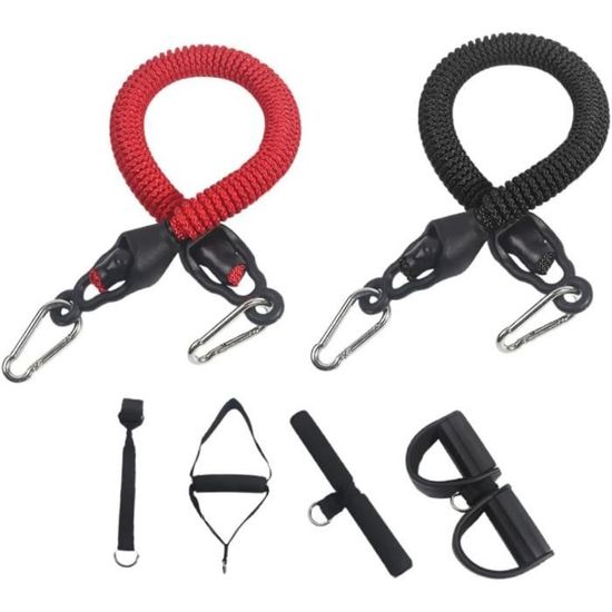 Kit Bandes De Résistance Fitness - 6 Tubes Élastiques Avec Poignées Et Pédale - Entraînement Maison, Yoga, Musculation