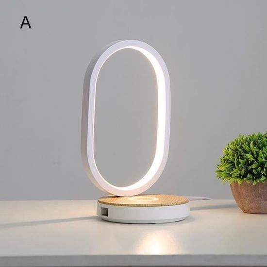 AUKEY Lampe de Chevet LED avec Contrôle Tactile à 360°, Lampe de Table avec  3 Niveaux de Lumière Blanche Réglable et Changement de 256 Couleurs RGB