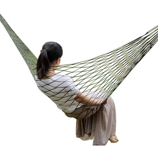 Hamac En Maille Extérieur - 260 X 130 Cm, Capacité 200 Kg, Léger Et Portable Pour Camping Et Jardin