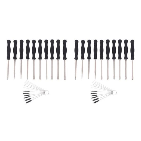 Kit 10 Outils Réglage Carburateur Mtanlo + Poignée + Sac – Compatible Poulan, Stihl, Husqvarna, Echo – Réglage Précis 2 Temps