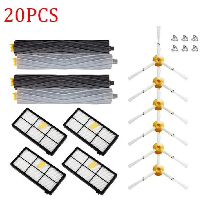Kit de filtres et brosses HEPA pour aspirateur Robot iRobot Roomba, accessoires de pièces détachées, séries 8