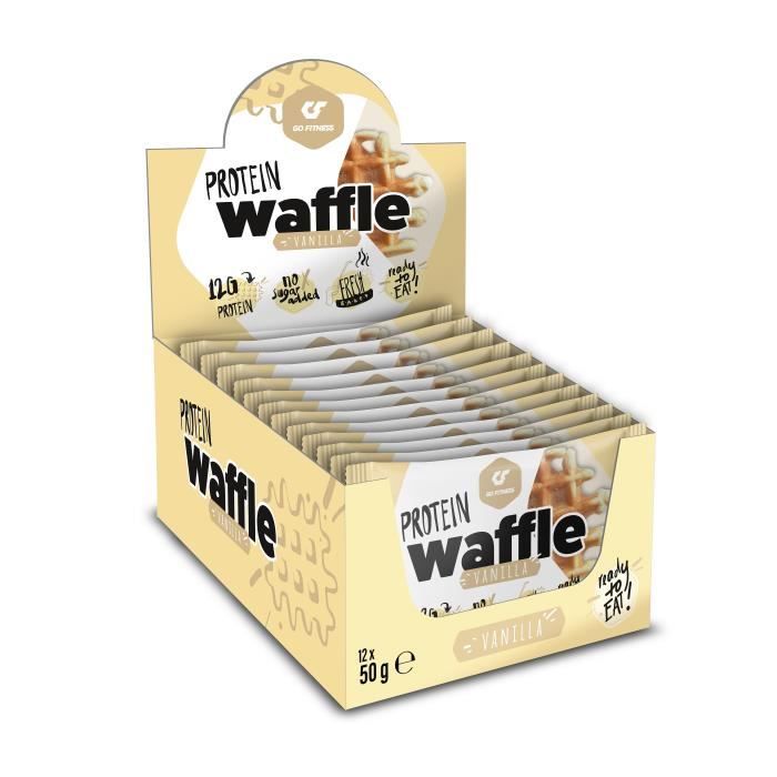 Protéine Waffle 12x50g Vanille Go Fitness Proteine