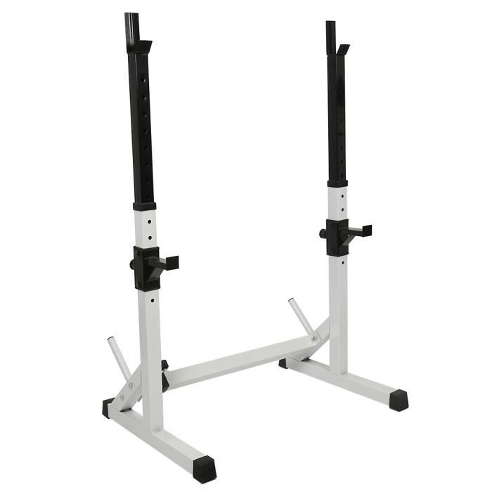 WSdwqaa® Support de squat d'une seule pièce en acier - (Sans Haltères)