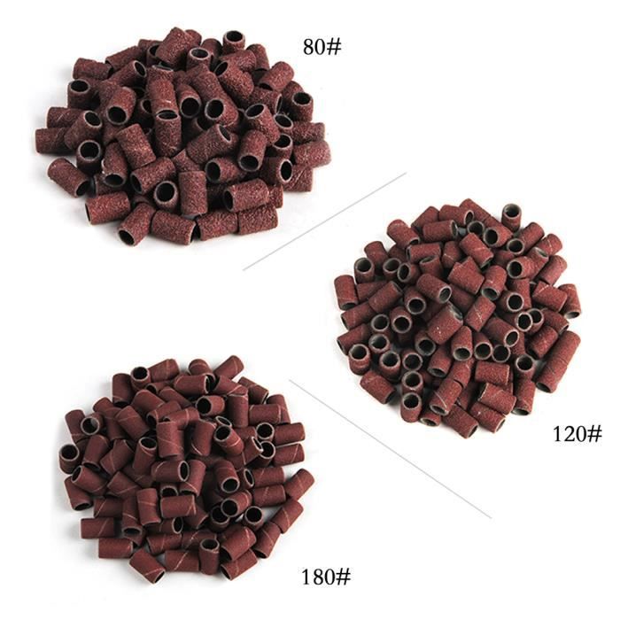 300pcs Manchons Embouts de Ponceuse Embouts accessoire de manicure