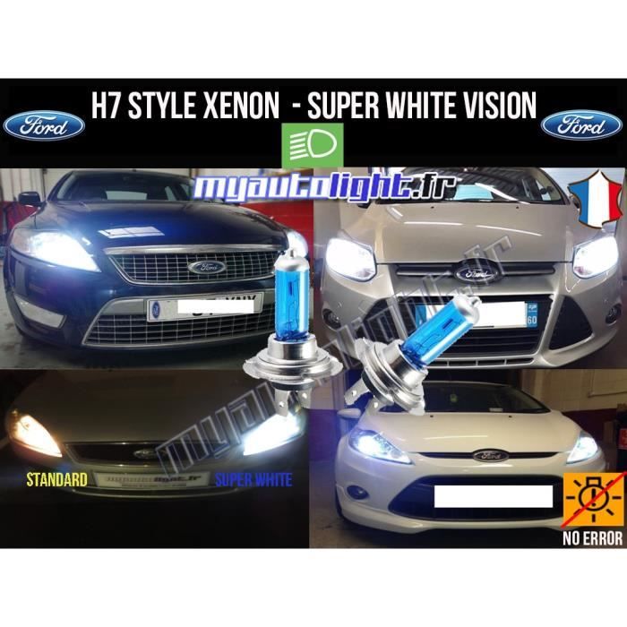 Ampoules H7 Blanc Look Xénon - Ford Focus III Break