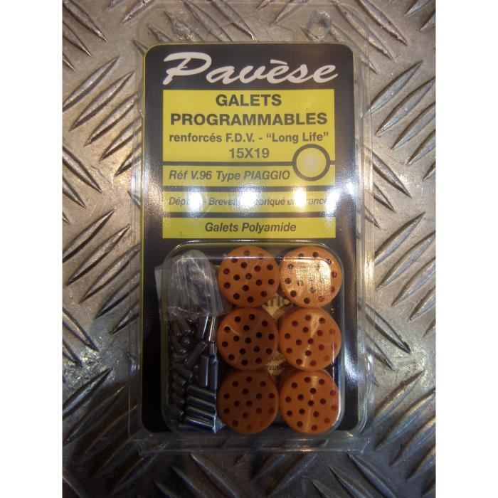 galets pavese programmable 19 x 15.5 mm 0.5 gramme scooter piaggio 50 liberty nrg typhoon zip gilera runner stalker ice dna ...