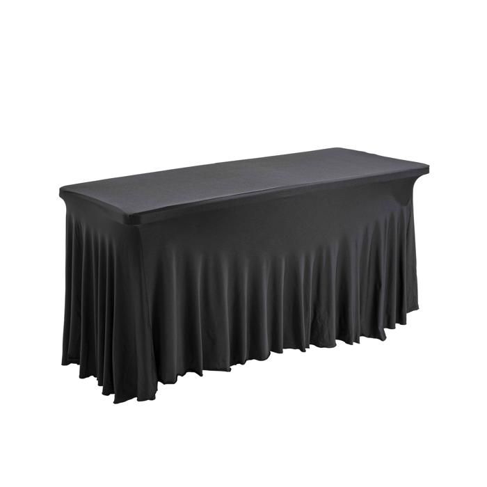 Nappe pour table de réception 162 cm noire
