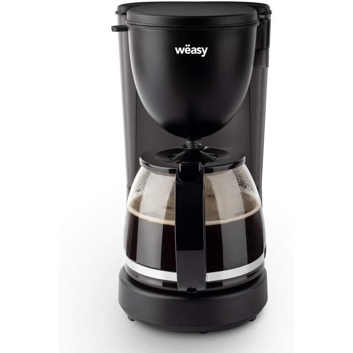 Wëasy KF24 Cafetière à filtre électrique Carafe en Verre 1,25L, Fonction Maintien au chaud, Système anti-gouttes, Arrêt automatique,