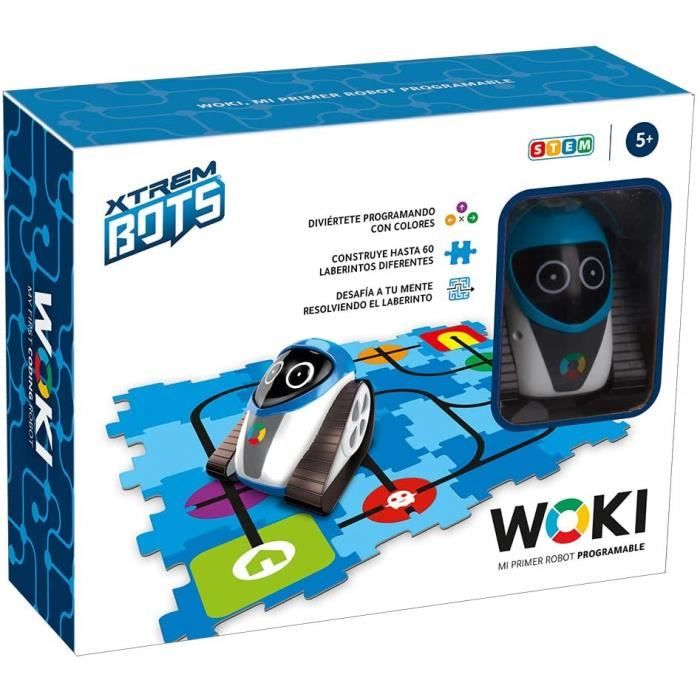 Woki, Jouet Robot Programmable Coleur, Jeu Educatif Enfant, Jouets Garçons, Cadeau Garcon 5 Ans, Robot Intelligent, Musique A75