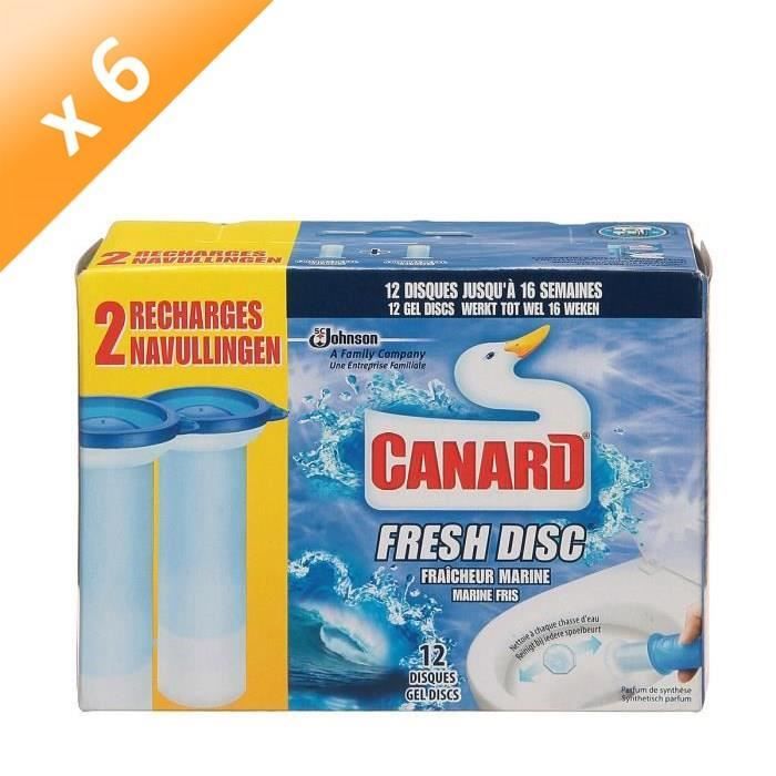 CANARD WC Nettoyants Fresh Disc - Marine - Lot de 6