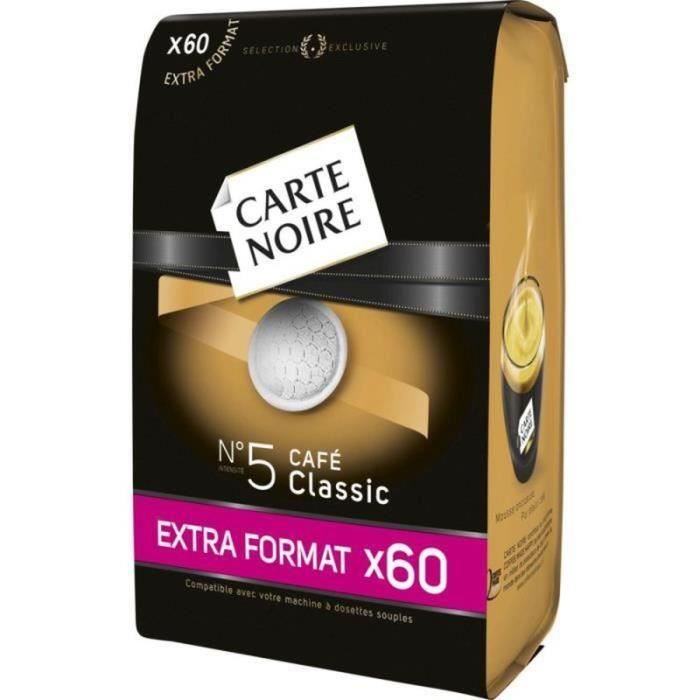 CARTE NOIRE - Classique Intensité 5 - 60 dosettes Cafés Compatible Senseo