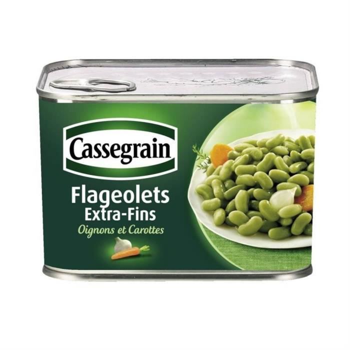 Cassegrain Flageolets Cuisinés Extra Fins Oignons et Carottes 706g (lot de 5)