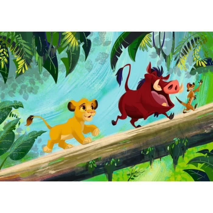 Puzzle 60 Pieces Roi Lion : Simba Timon Et Pumba Dans La Jungle - Puzzle Enfant Clementoni Disney