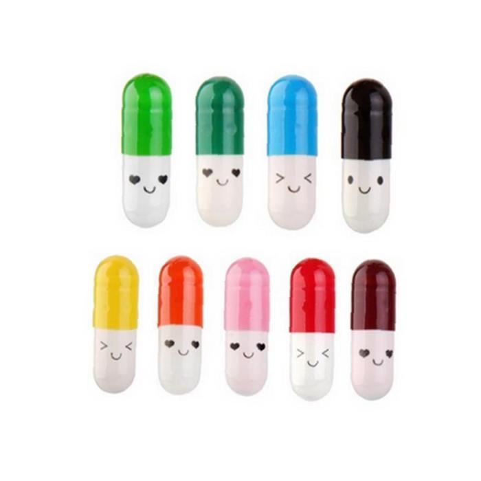 50pcs Capsule Lettre Bouteille Message dans une mini-bouteille rétractable de bouteille lettrene amour amitié couleur cadeau
