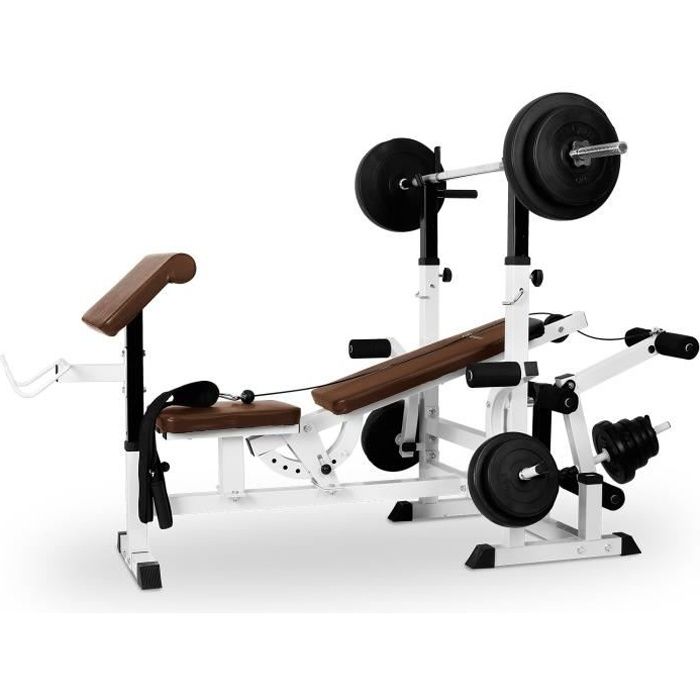 Klarfit Workout Hero 3000 Banc de musculation station à charge guidée curler but