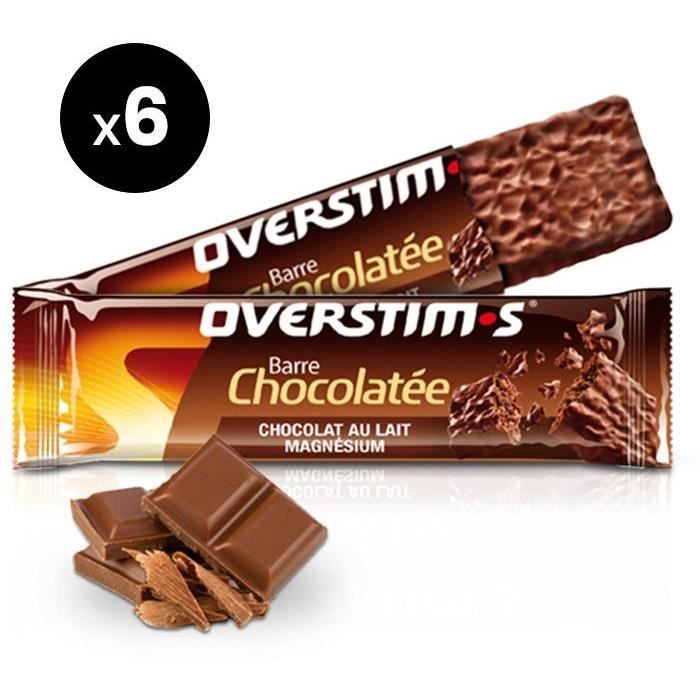 OVERSTIMS – Barre Chocolat Magnésium (6 barres)