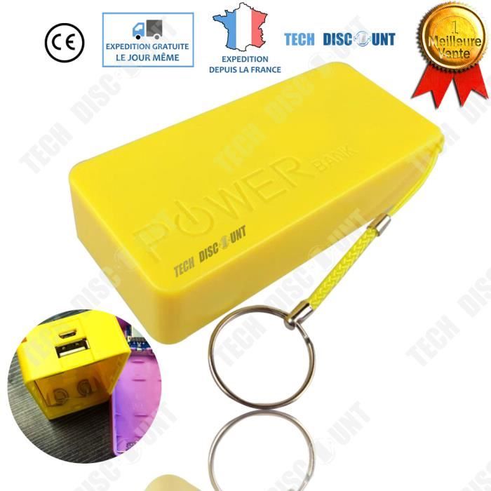 TD® chargeur externe téléphone portable batterie style sauvegarde USB batterie universel power bank samsung iphone ipad jaune rapide